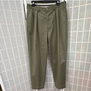 Vtg Polo Ralph Lauren Andrew Pants Green 35/30 Pleated 90's